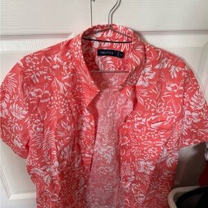 Nautica Men's Coral Floral Shirt